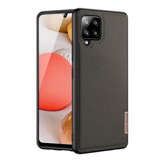 Samsung A42 5G DUX DUCIS FINO szilikon telefonvédő műanyag belső, rombusz, BARNA