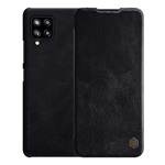 Samsung A42 5G NILLKIN QIN tok álló, bőr hatású FLIP, kártyazseb, FEKETE