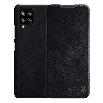 Samsung A42 5G NILLKIN QIN tok álló, bőr hatású FLIP, kártyazseb, FEKETE