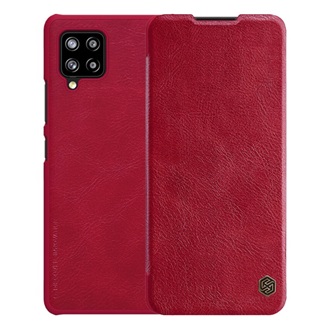 Samsung A42 5G NILLKIN QIN tok álló, bőr hatású FLIP, kártyazseb, PIROS