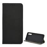 Samsung A50s Gigapack Tok álló, bőr hatású FLIP, asztali tartó, FEKETE