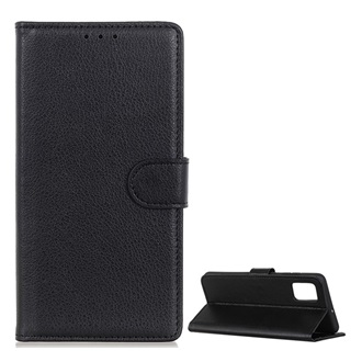 Samsung A52s 5G Gigapack Tok álló, bőr hatású FLIP, prémium, FEKETE