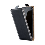 Samsung A54 5G Gigapack tok álló, bőr hatású FLIP, szilikon tartó, FEKETE