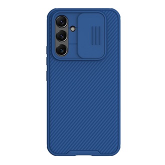 Samsung A54 5G NILLKIN CAMSHIELD PRO szilikon telefonvédő ütésállóság, csíkos, SÖTÉTKÉK