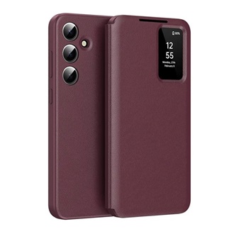 Samsung A55 5G GIGAPACK Tok álló aktív FLIP, Smart View Cover, BORDÓ