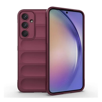 Samsung A55 5G Gigapack Szilikon telefonvédő ütésállóság, 3D, BORDÓ