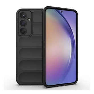 Samsung A55 5G Gigapack Szilikon telefonvédő ütésállóság, 3D, FEKETE