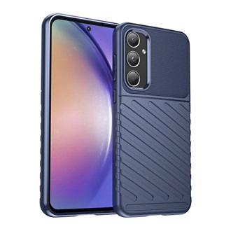 Samsung A55 5G Gigapack Szilikon telefonvédő ütésállóság, dombor minta, SÖTÉTKÉK