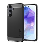 Samsung A55 5G SPIGEN RUGGED ARMOR szilikon telefonvédő ütésállóság, karbon minta, FEKETE