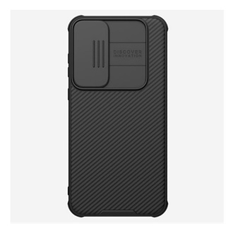 Samsung A55 NILLKIN CAMSHIELD PRO MAGNETIC műanyag telefonvédő ütésállóság, csíkos, FEKETE