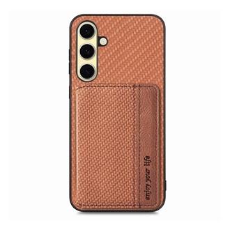 Samsung A56 5G GIGAPACK Szilikon telefonvédő ütésállóság, karbon minta, SÖTÉTBARNA