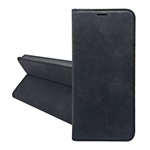 Samsung A56 5G GIGAPACK Tok álló, bőr hatású FLIP, prémium, FEKETE