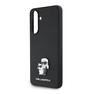 Samsung A56 5G KARL LAGERFELD PU SAFFIANO KARL AND CHOUPETTE szilikon telefonvédő ütésállóság, 3D, FEKETE
