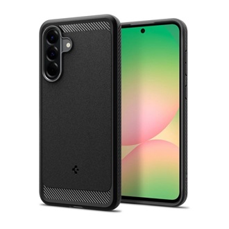 Samsung A56 5G SPIGEN RUGGED ARMOR szilikon telefonvédő ütésállóság, karbon minta, FEKETE