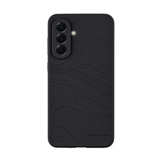 Samsung A56 5G TACTICAL BEAVER szilikon telefonvédő mikrofiber plüss belső, topográfiai minta, FEKETE