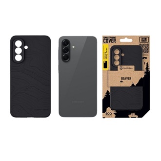 Samsung A56 5G TACTICAL BEAVER szilikon telefonvédő mikrofiber plüss belső, topográfiai minta, FEKETE