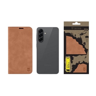 Samsung A56 5G TACTICAL XPROOF tok álló, bőr hatású FLIP, prémium, SÖTÉTBARNA