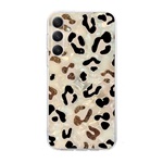 Samsung A57 5G GIGAPACK Szilikon telefonvédő ultravékony, leopárd minta, VILÁGOSBARNA