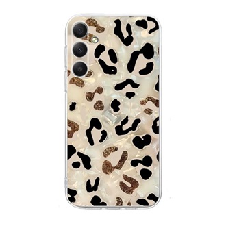 Samsung A57 5G GIGAPACK Szilikon telefonvédő ultravékony, leopárd minta, VILÁGOSBARNA