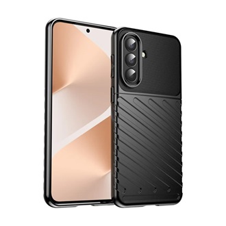 Samsung A57 5G GIGAPACK Szilikon telefonvédő ütésállóság, dombor minta, FEKETE