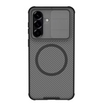 Samsung A57 5G NILLKIN CAMSHIELD PRO MAGNETIC műanyag telefonvédő ütésállóság, csíkos, ÁTLÁTSZÓ/FEKETE