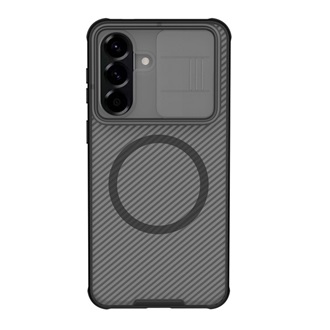 Samsung A57 5G NILLKIN CAMSHIELD PRO MAGNETIC műanyag telefonvédő ütésállóság, csíkos, ÁTLÁTSZÓ/FEKETE