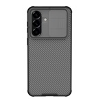 Samsung A57 5G NILLKIN CAMSHIELD PRO szilikon telefonvédő ütésállóság, csíkos, ÁTLÁTSZÓ/FEKETE