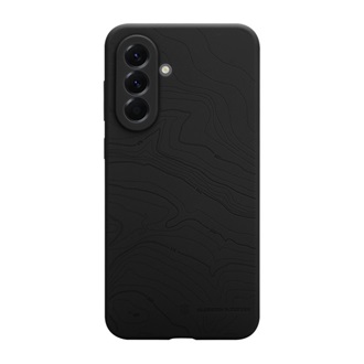 Samsung A57 5G TACTICAL BEAVER szilikon telefonvédő mikrofiber plüss belső, topográfiai minta, FEKETE
