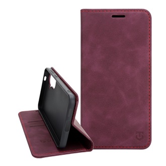 Samsung A57 5G TACTICAL XPROOF tok álló, bőr hatású FLIP, prémium, LILA