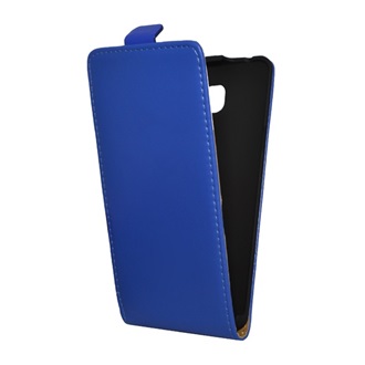 Samsung A5 (2016) Gigapack Tok álló, bőr hatású FLIP, szilikon tartó, SÖTÉTKÉK