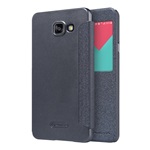 Samsung A5 (2016) NILLKIN SPARKLE műanyag telefonvédő FLIP, ablakos, FEKETE