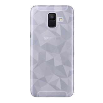 Samsung A6 (2018) Gigapack Szilikon telefonvédő 3D, gyémánt minta, ÁTLÁTSZÓ