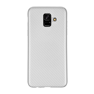 Samsung A6 (2018) Gigapack Szilikon telefonvédő karbon minta EZÜST