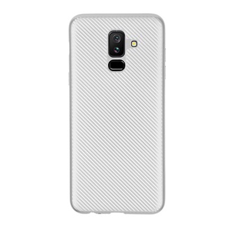 Samsung A6+ (2018) Gigapack Szilikon telefonvédő karbon minta EZÜST