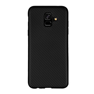 Samsung A6 (2018) Gigapack Szilikon telefonvédő karbon minta FEKETE