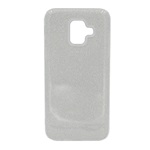 Samsung A6 (2018) Gigapack Szilikon telefonvédő műanyag belső, csillogó hátlap, EZÜST