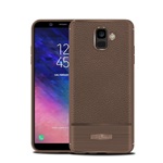 Samsung A6 (2018) Gigapack Szilikon telefonvédő ütésállóság, szálcsiszolt, BARNA