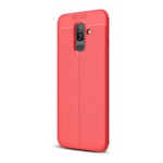 Samsung A6+ (2018) Gigapack Szilikon telefonvédő ütésállóság, varrás minta, PIROS