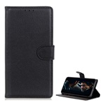 Samsung A70 Gigapack Tok álló, bőr hatású FLIP, prémium, FEKETE
