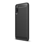 Samsung A70 Gigapack szilikon telefonvédő ütésállóság, karbon minta, FEKETE