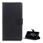 Samsung A71 Gigapack tok álló, bőr hatású FLIP, prémium, FEKETE