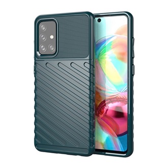 Samsung A72 5G Gigapack Szilikon telefonvédő ütésállóság, dombor minta, SÖTÉTZÖLD