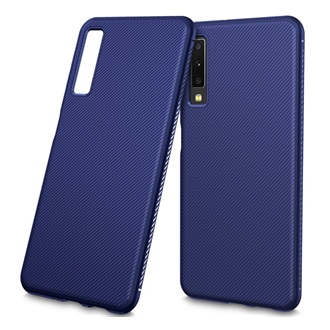 Samsung A7 (2018) Gigapack Szilikon telefonvédő ütésállóság, csíkos, SÖTÉTKÉK