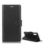 Samsung A7 (2018) Gigapack Tok álló, bőr hatású FLIP, prémium, FEKETE