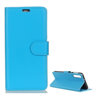 Samsung A7 (2018) Gigapack Tok álló, bőr hatású FLIP, prémium, VILÁGOSKÉK