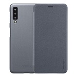 Samsung A7 (2018) NILLKIN SPARKLE műanyag telefonvédő FLIP, oldalra nyíló, FEKETE