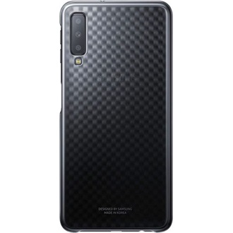 Samsung A7 (2018) SAMSUNG műanyag telefonvédő ultravékony, gyémánt minta, FEKETE