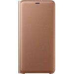 Samsung A7 (2018) SAMSUNG tok álló aktív FLIP, textil minta, ARANY