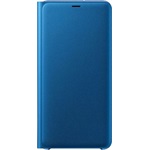 Samsung A7 (2018) SAMSUNG tok álló aktív FLIP, textil minta, SÖTÉTKÉK