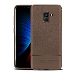 Samsung A8 Plus (2018) Gigapack Szilikon telefonvédő ütésállóság, szálcsiszolt, BARNA